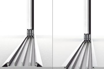 Glazen schuifdeur - rails
